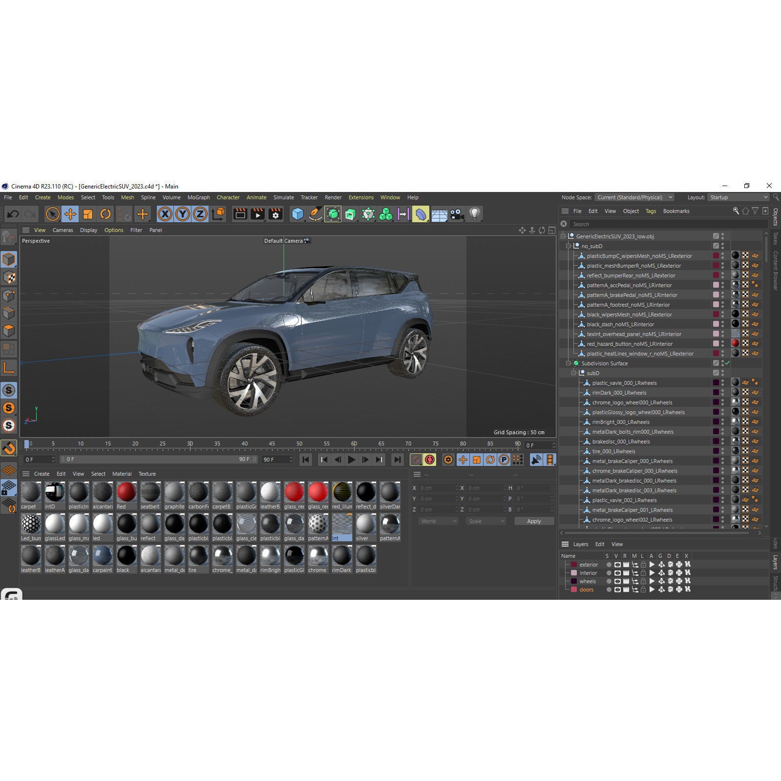 Generic Electric Modern SUV - Game-Ready 3D Model - View 39