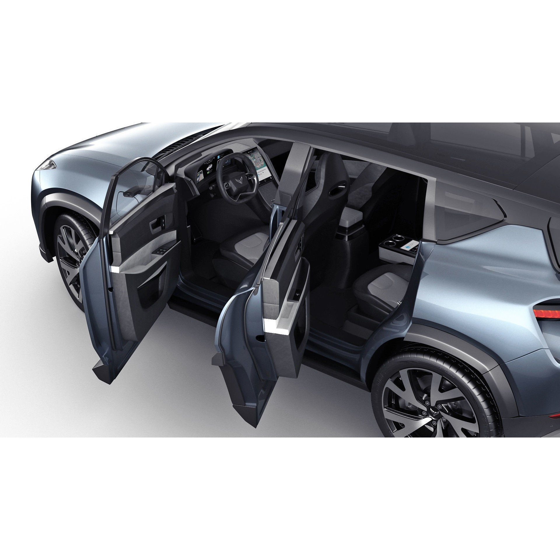 Generic Electric Modern SUV - Game-Ready 3D Model - View 4