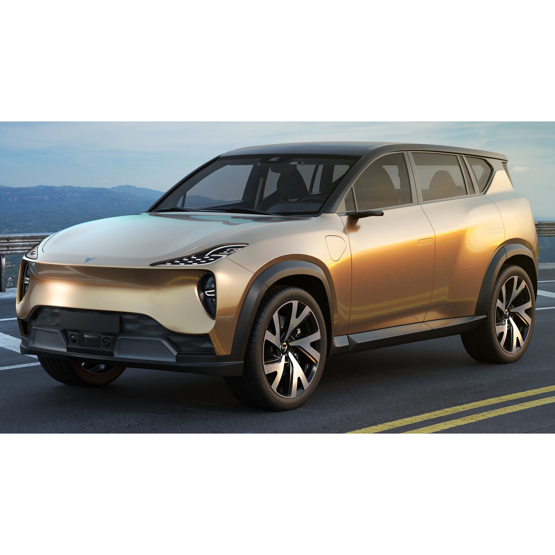 Generic Electric Modern SUV - Game-Ready 3D Model - View 6