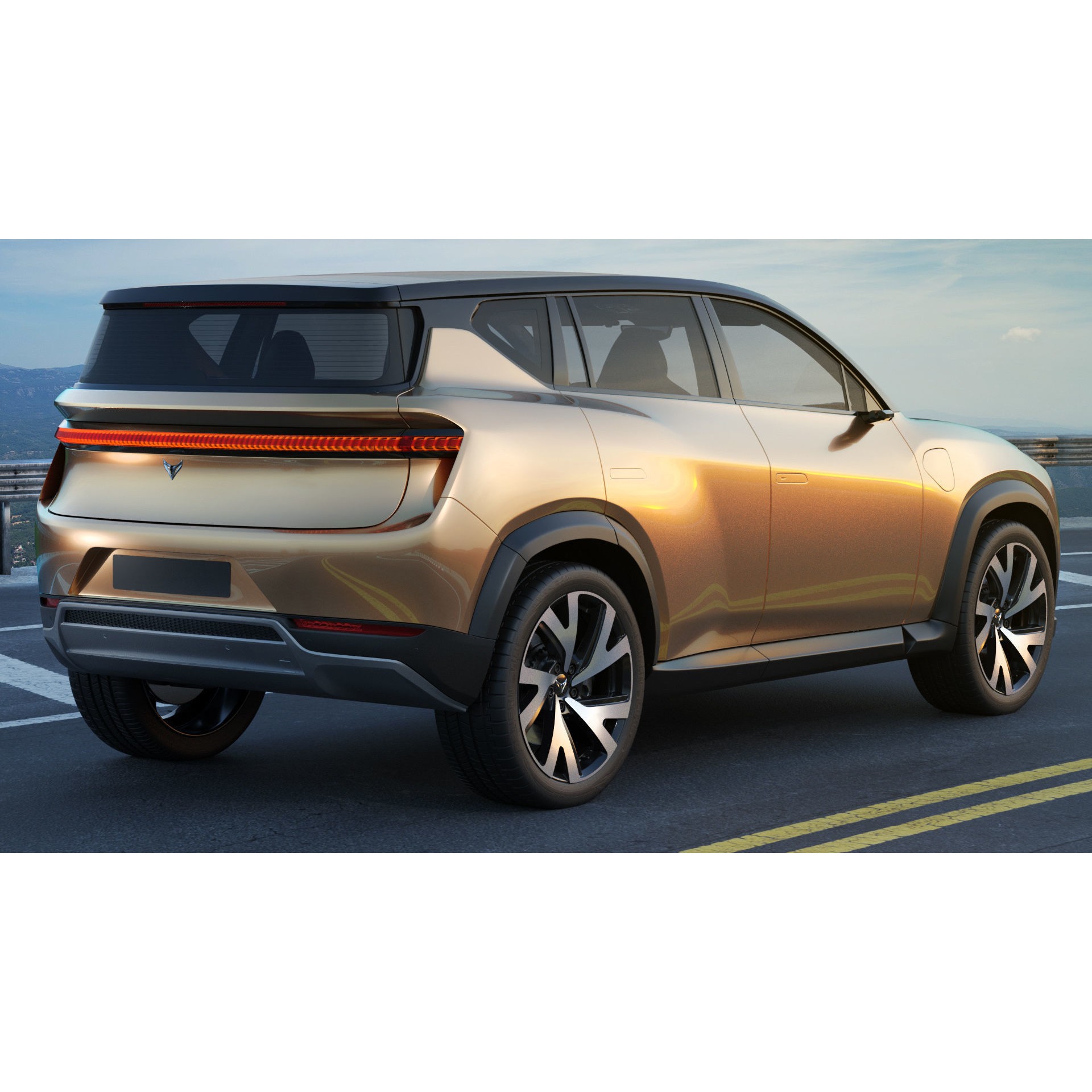 Generic Electric Modern SUV - Game-Ready 3D Model - View 7