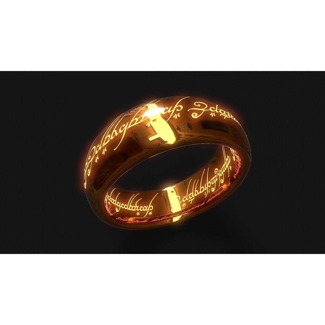 Fantasy Rings 3D Model – Low Poly Game Asset, PBR Textures, FBX - View 3