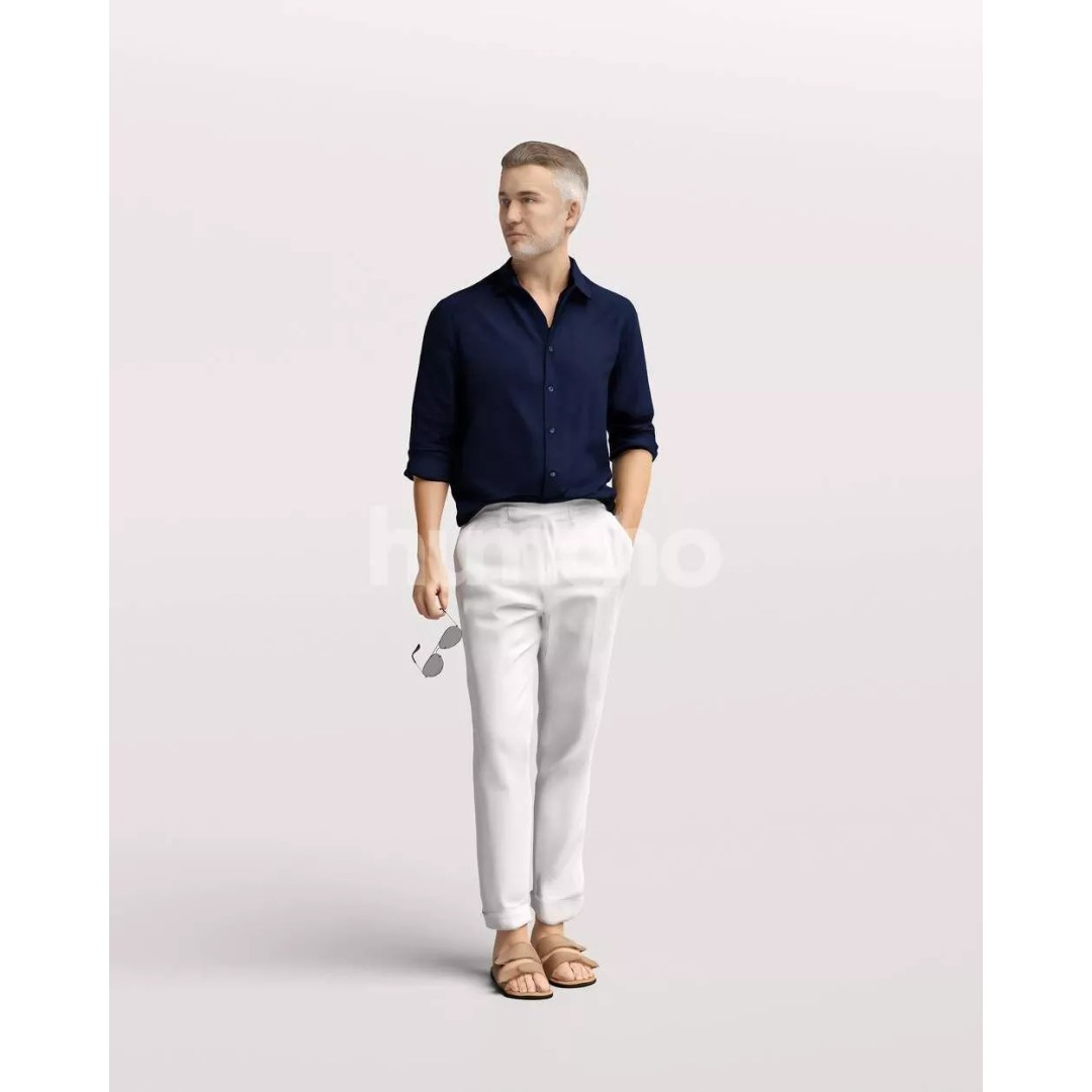 Humano Standing Man 3D Model – Luxury Summer Character, PBR Textures