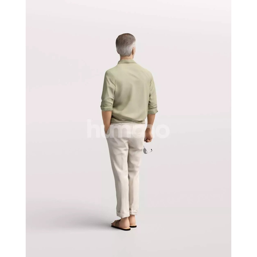 Humano Standing Man 3D Model – Luxury Summer Character, PBR Textures - View 8