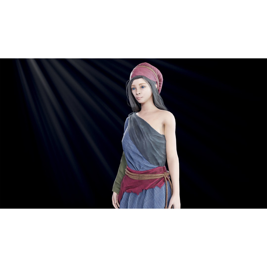 Poor Peasant 3D Model – Low Poly Rigged Character for Unity and UE4 - View 11