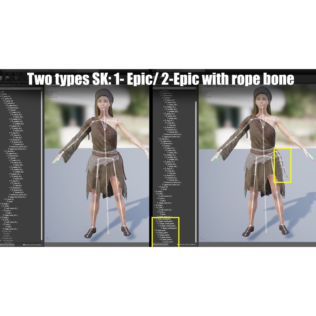 Poor Peasant 3D Model – Low Poly Rigged Character for Unity and UE4 - View 20