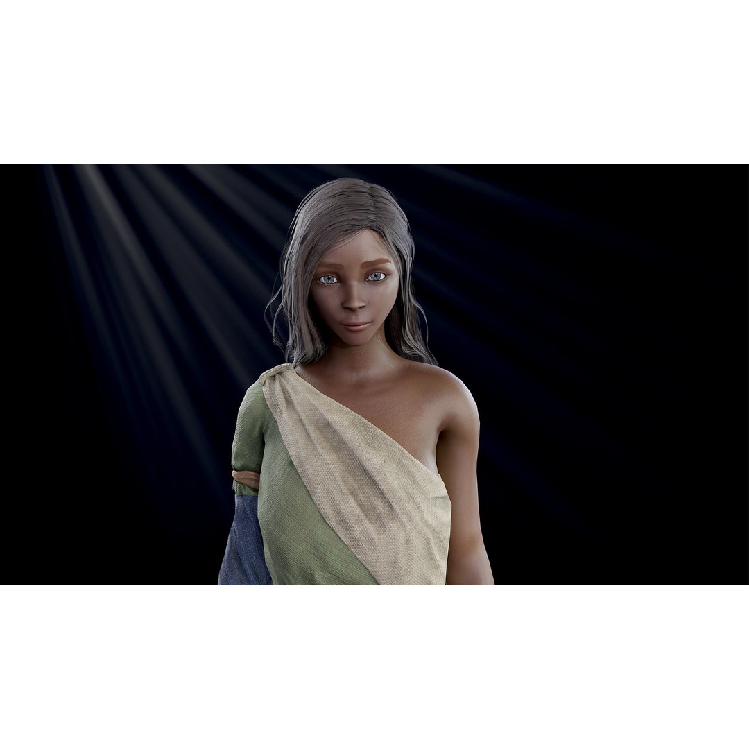 Poor Peasant 3D Model – Low Poly Rigged Character for Unity and UE4 - View 3