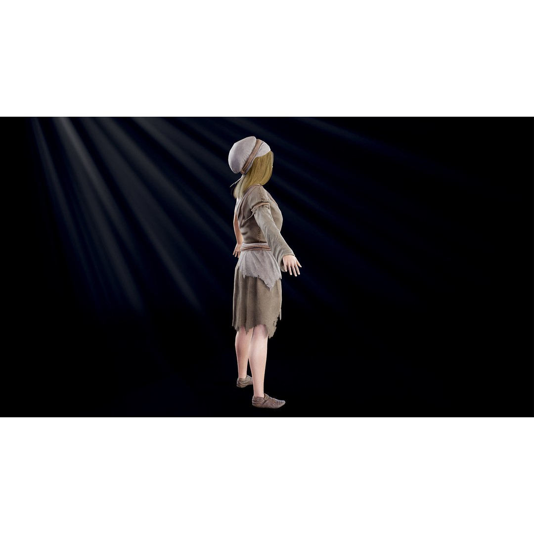 Poor Peasant 3D Model – Low Poly Rigged Character for Unity and UE4 - View 34