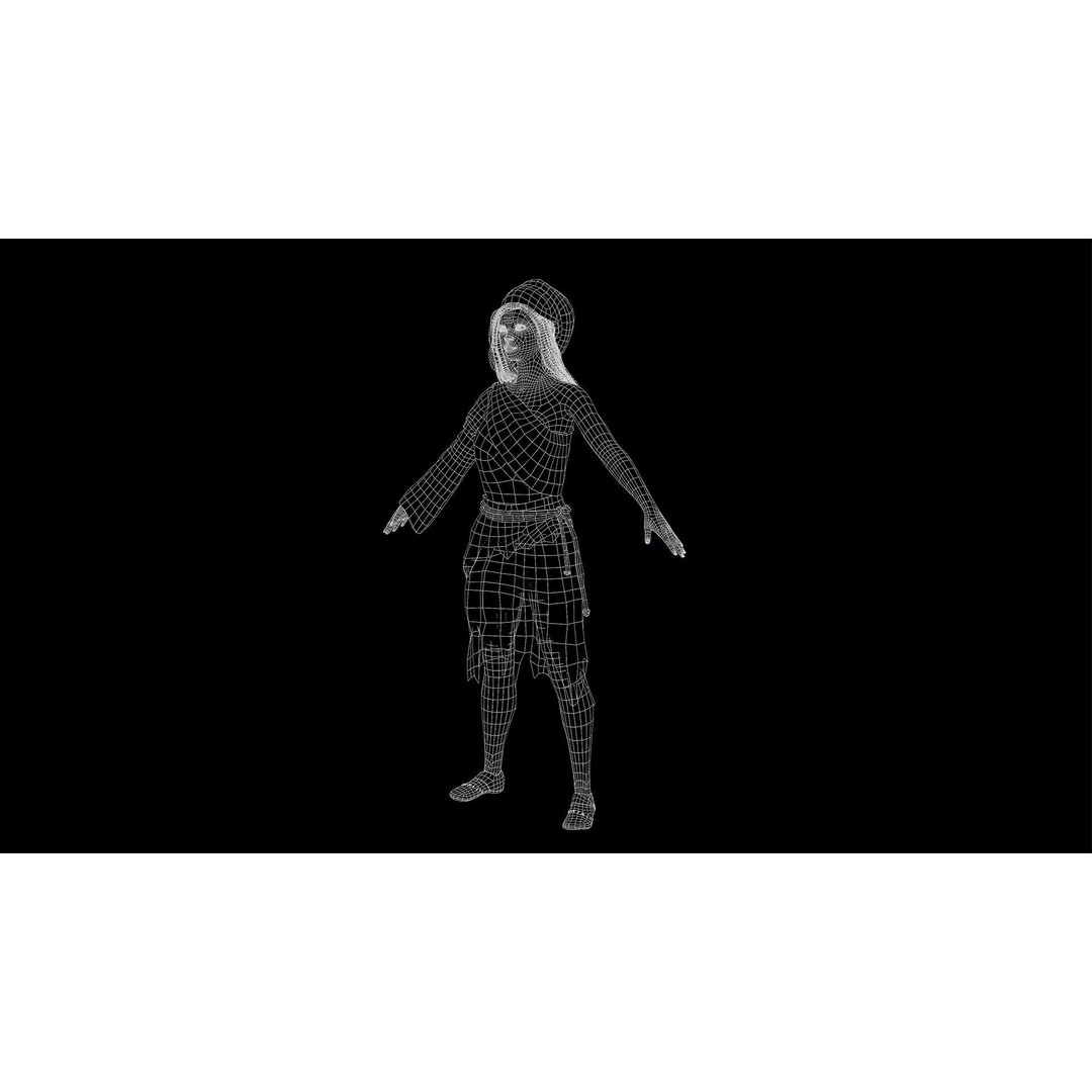 Poor Peasant 3D Model – Low Poly Rigged Character for Unity and UE4 - View 38