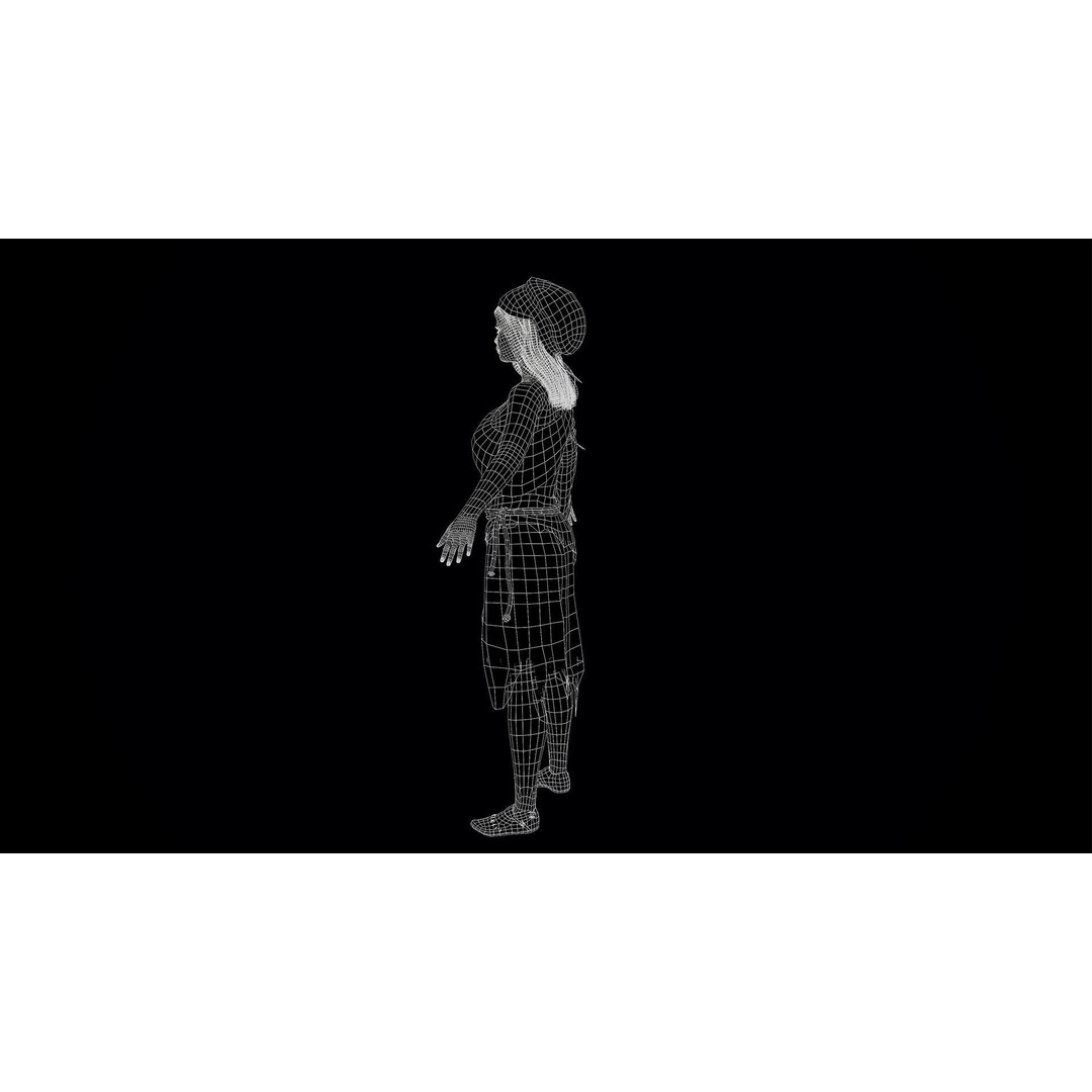Poor Peasant 3D Model – Low Poly Rigged Character for Unity and UE4 - View 40