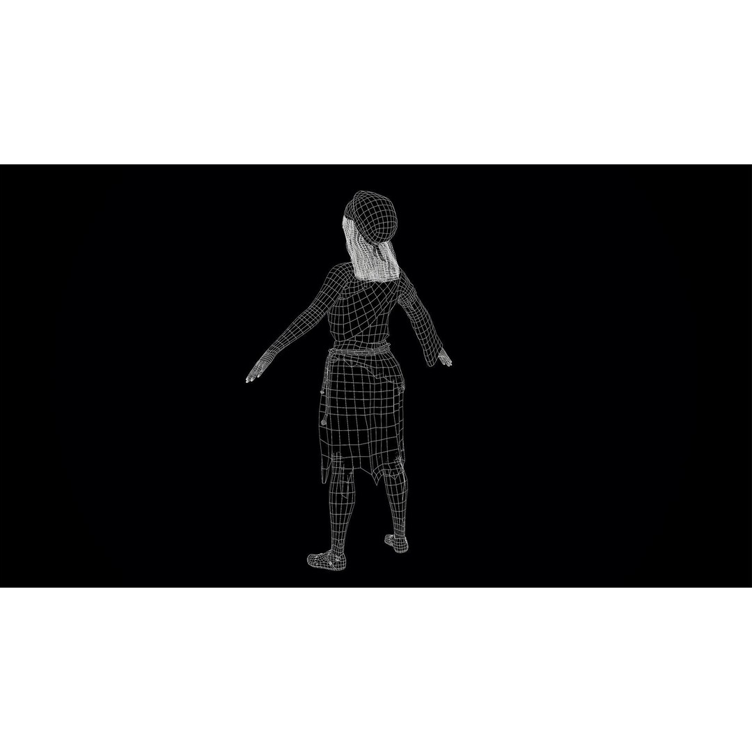 Poor Peasant 3D Model – Low Poly Rigged Character for Unity and UE4 - View 41