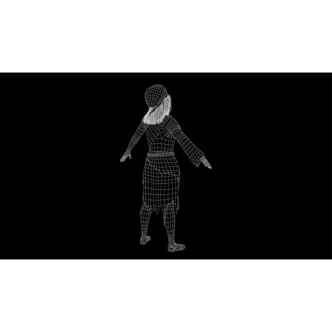Poor Peasant 3D Model – Low Poly Rigged Character for Unity and UE4 - View 43