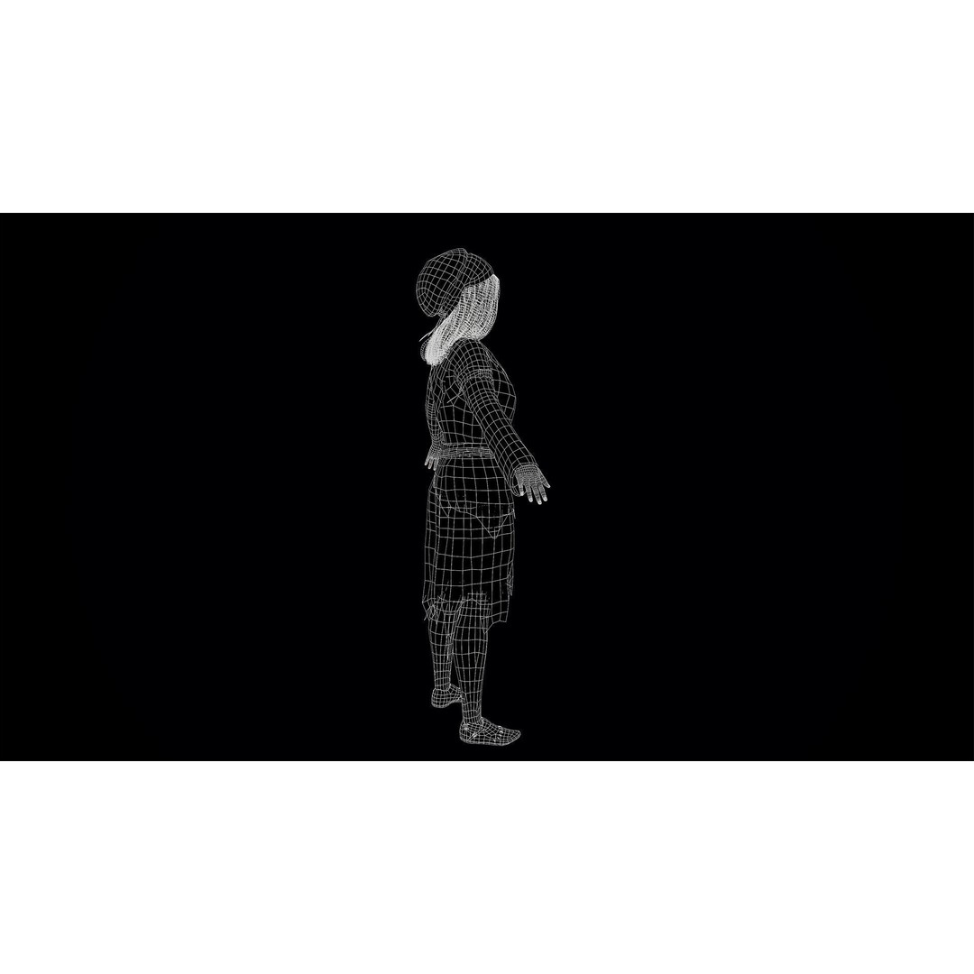 Poor Peasant 3D Model – Low Poly Rigged Character for Unity and UE4 - View 44