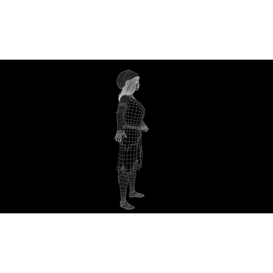 Poor Peasant 3D Model – Low Poly Rigged Character for Unity and UE4 - View 45