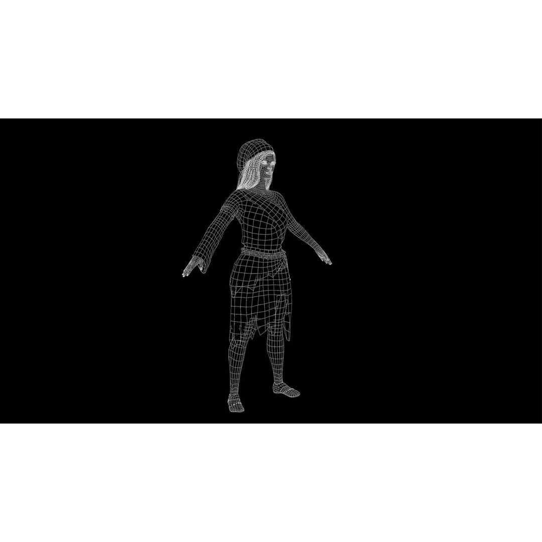 Poor Peasant 3D Model – Low Poly Rigged Character for Unity and UE4 - View 46