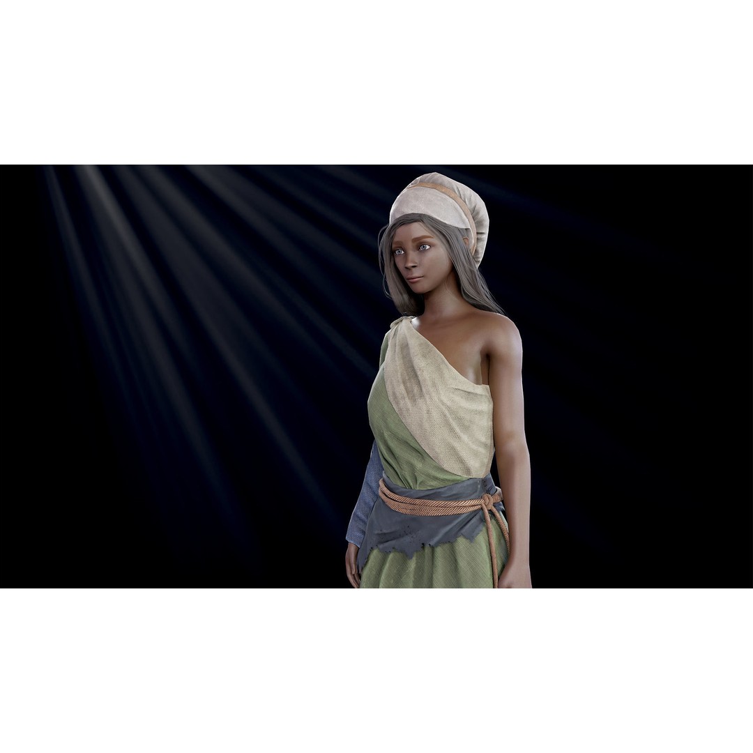 Poor Peasant 3D Model – Low Poly Rigged Character for Unity and UE4 - View 6