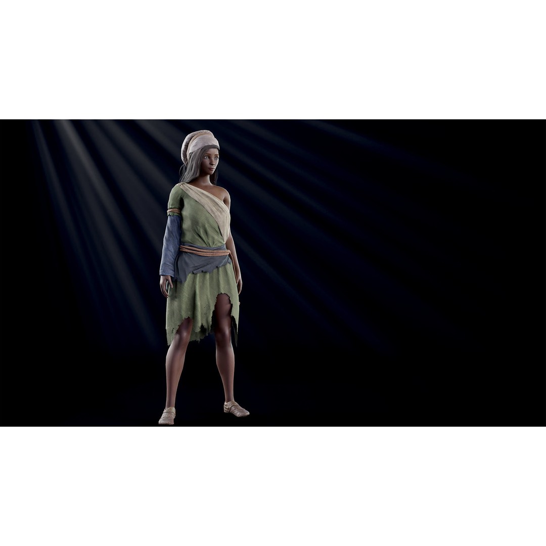 Poor Peasant 3D Model – Low Poly Rigged Character for Unity and UE4 - View 8