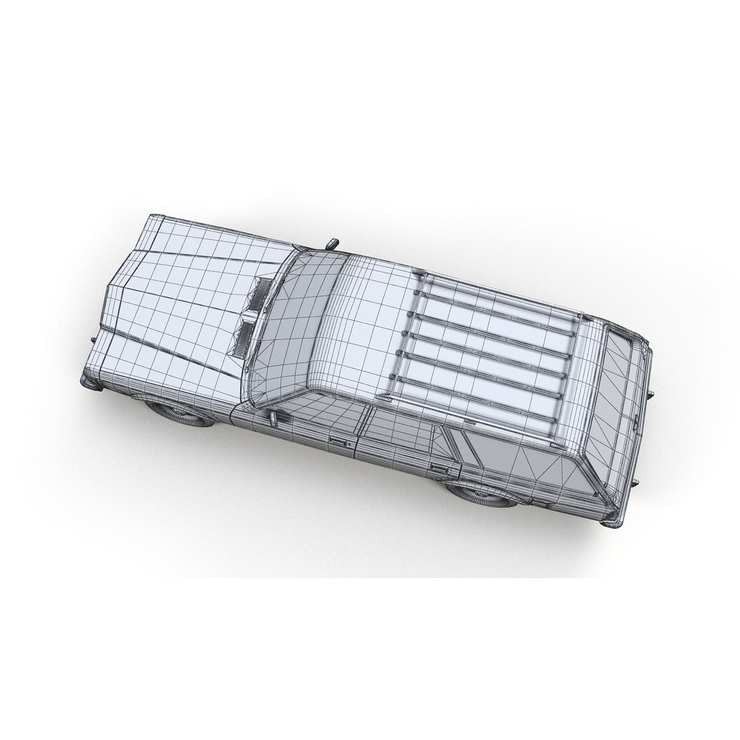 American Station Wagon 3D Model – Low Poly Game Ready Asset, FBX - View 19