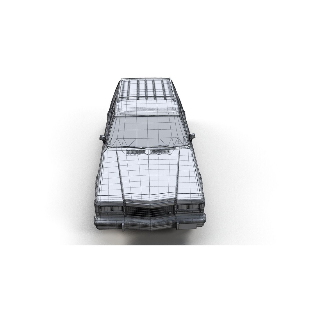 American Station Wagon 3D Model – Low Poly Game Ready Asset, FBX - View 20