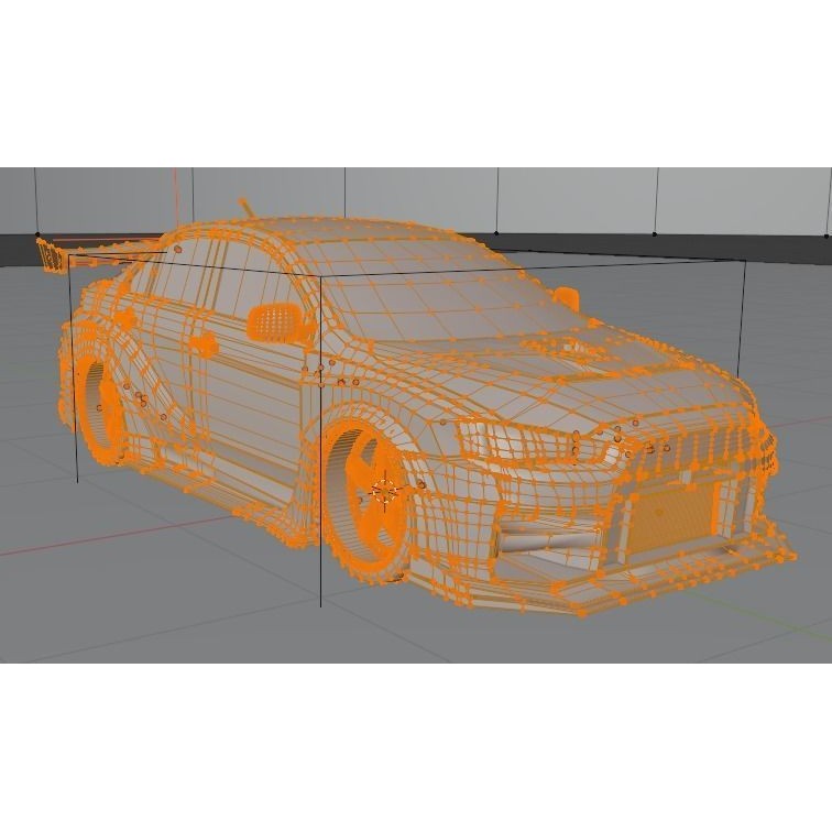 Mitsubishi Lancer Evo 3D Model – JDM Twin Turbo V8 Racing Asset - View 5