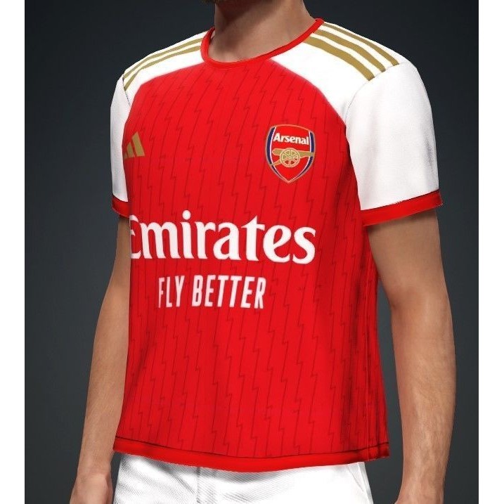 Arsenal Football Kit 3D Model – Low Poly Game Asset, FBX PBR Textures - View 3