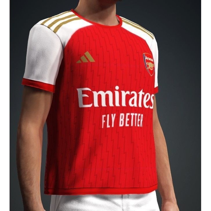 Arsenal Football Kit 3D Model – Low Poly Game Asset, FBX PBR Textures - View 6