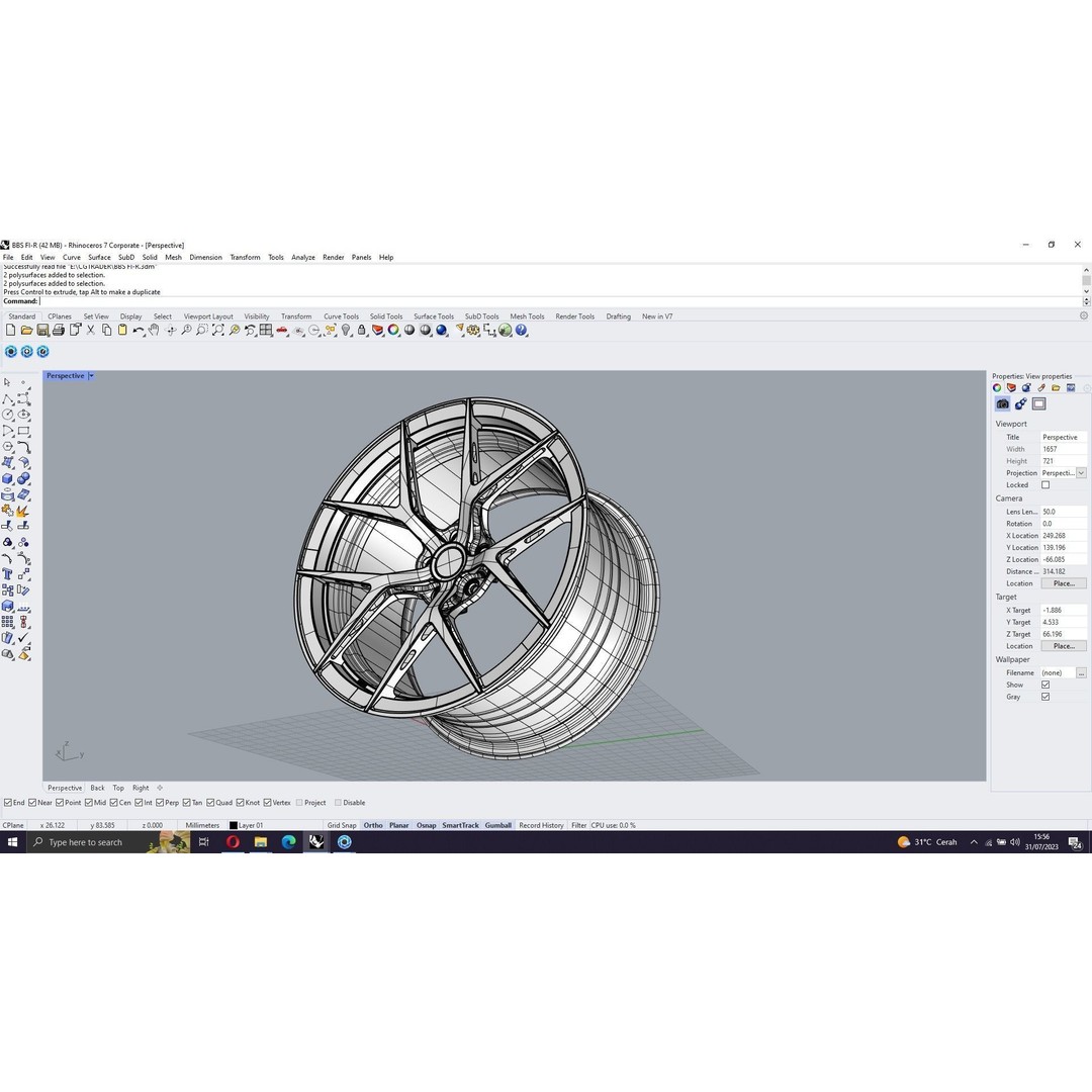 BBS FI-R 3D Model – Forged Racing Wheel, FBX & OBJ Formats - View 16