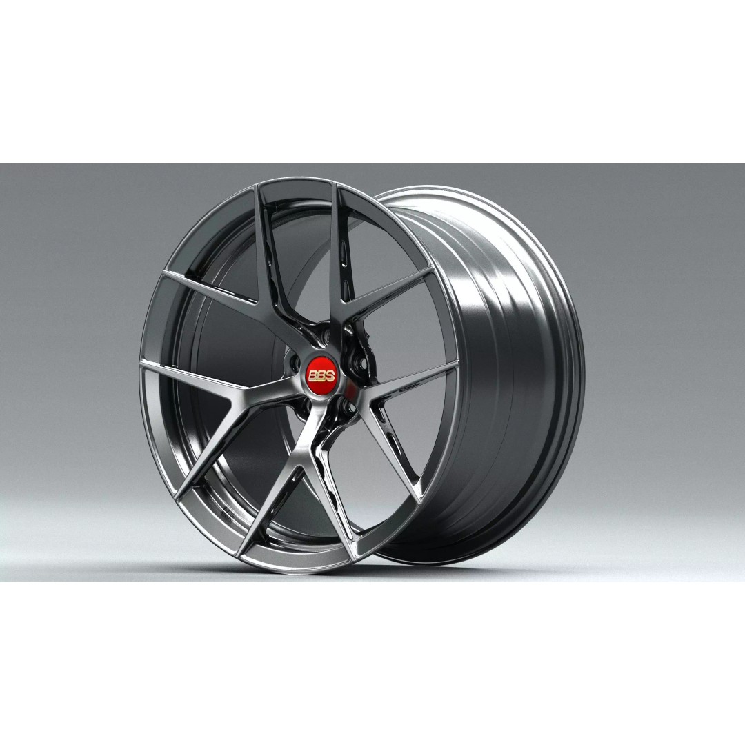 BBS FI-R 3D Model – Forged Racing Wheel, FBX & OBJ Formats - View 2