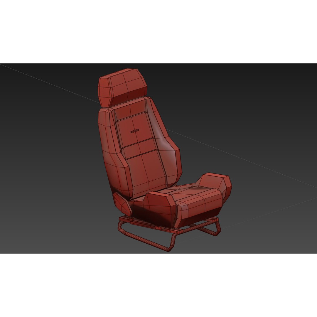 RECARO LS Classic Line Seat 3D Model – High Poly PBR Asset, FBX & OBJ - View 17