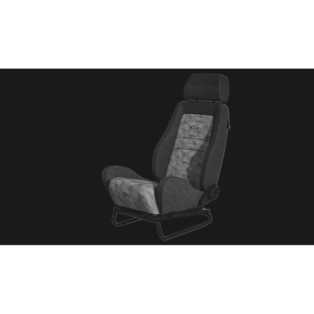 RECARO LS Classic Line Seat 3D Model – High Poly PBR Asset, FBX & OBJ - View 4