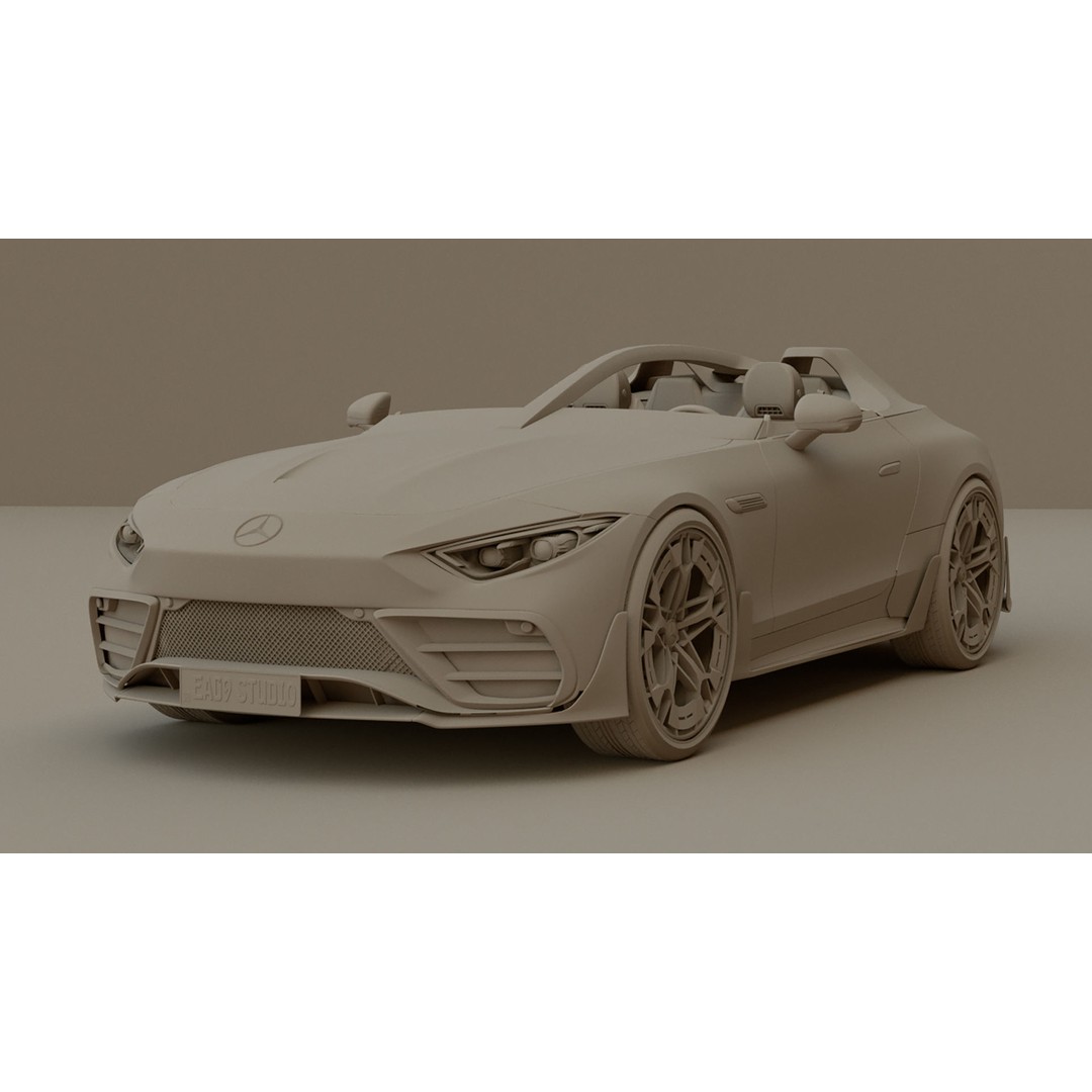 2025 Mercedes PureSpeed 3D Model – High Poly Concept Car, FBX, OBJ - View 15