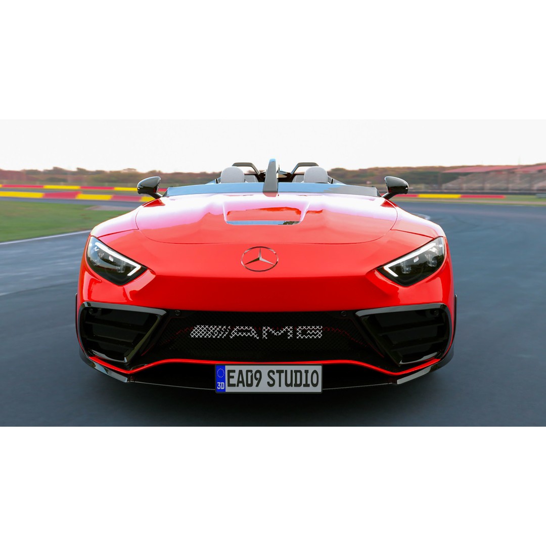 2025 Mercedes PureSpeed 3D Model – High Poly Concept Car, FBX, OBJ - View 6