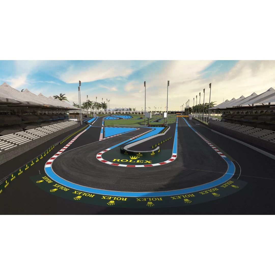 Yas Marina Circuit 3D Model – Low Poly Racing Asset, FBX, OBJ, Blender - View 10