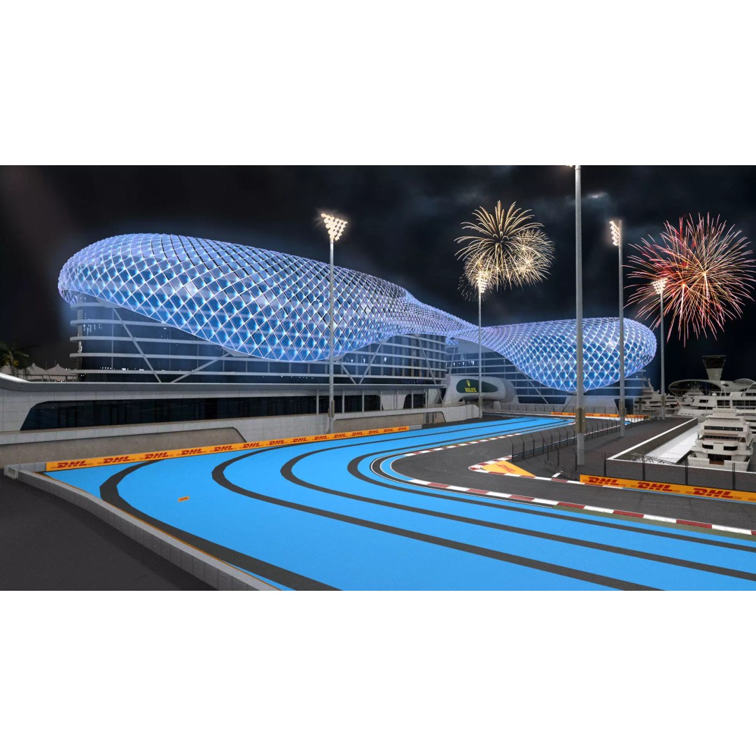 Yas Marina Circuit 3D Model – Low Poly Racing Asset, FBX, OBJ, Blender - View 2