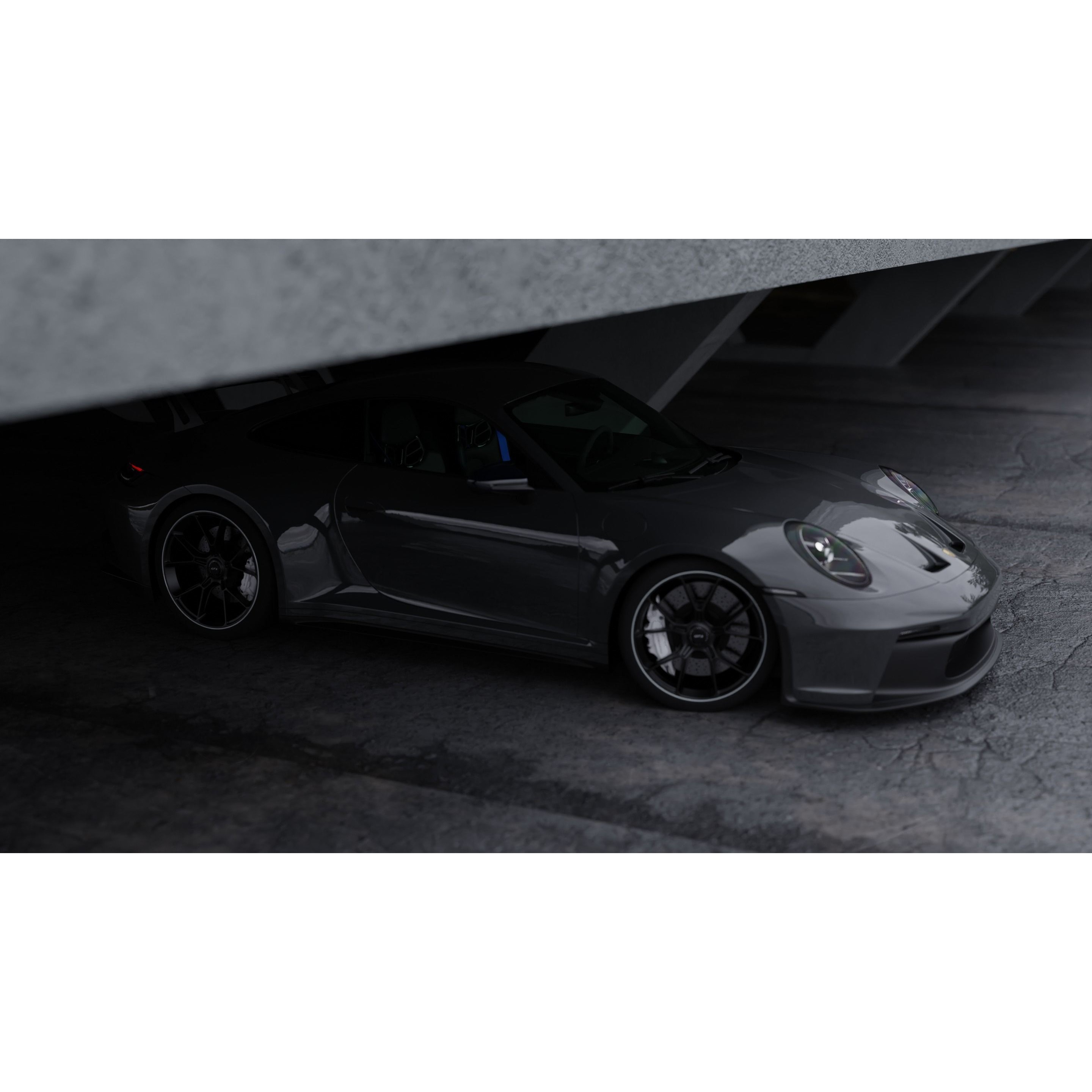 Car Moody Scene - Game-Ready 3D Model