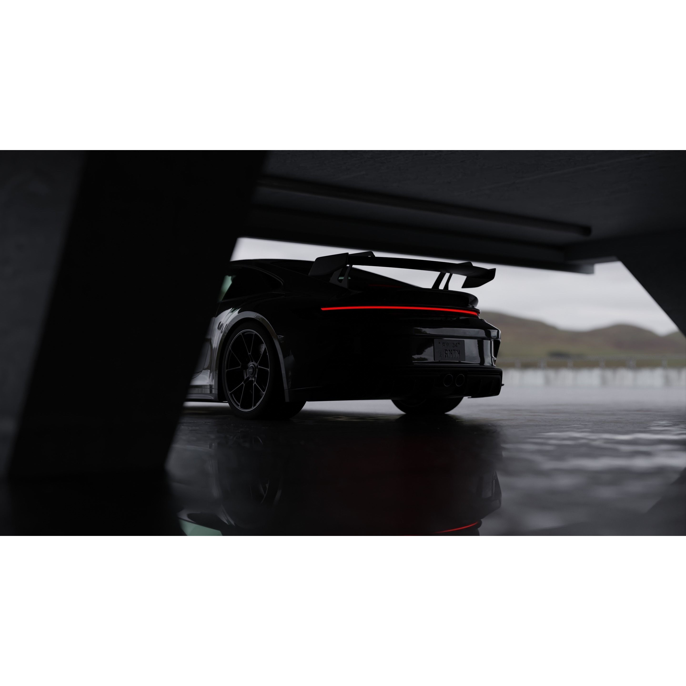 Car Moody Scene - Game-Ready 3D Model - View 8