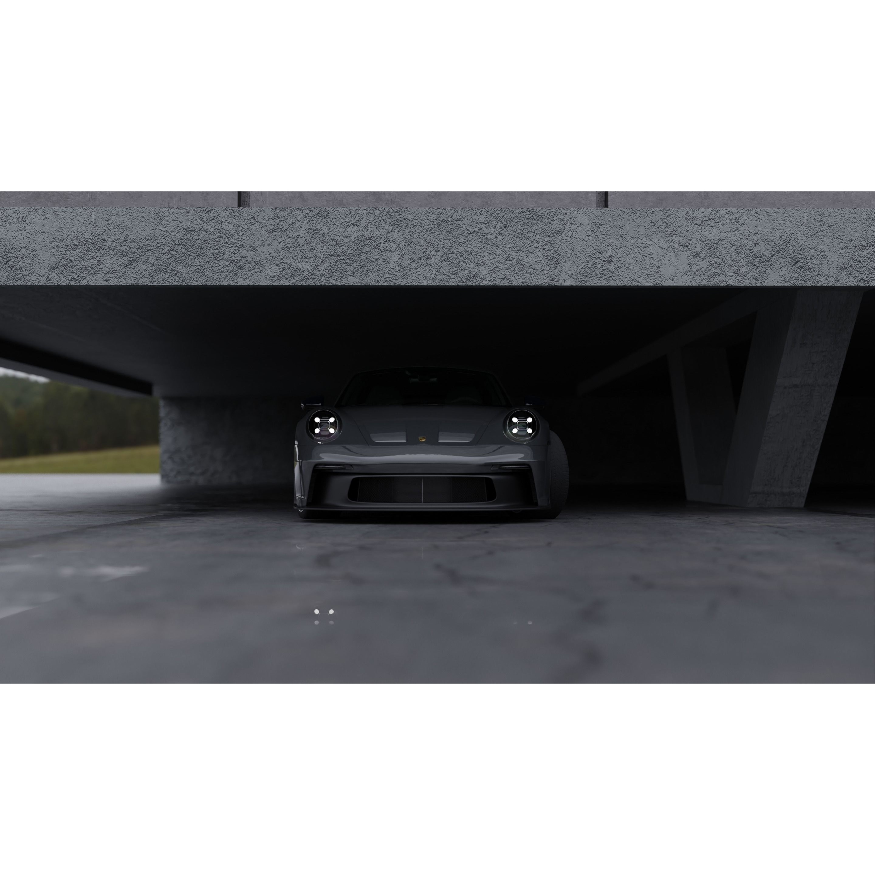 Car Moody Scene - Game-Ready 3D Model - View 9