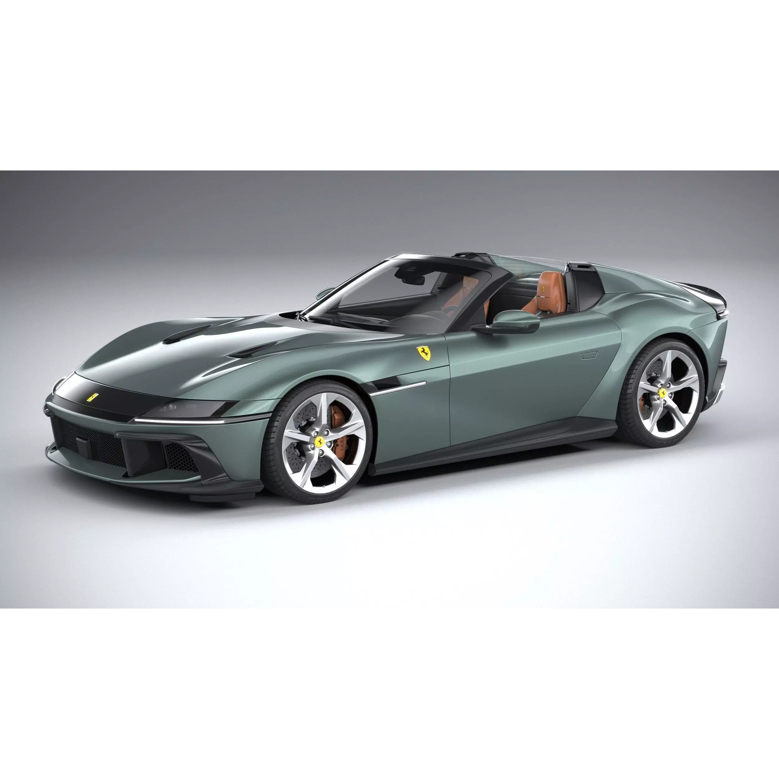 Ferrari 12Cilindri Spider 2025 - High-Poly 3D Model - View 2