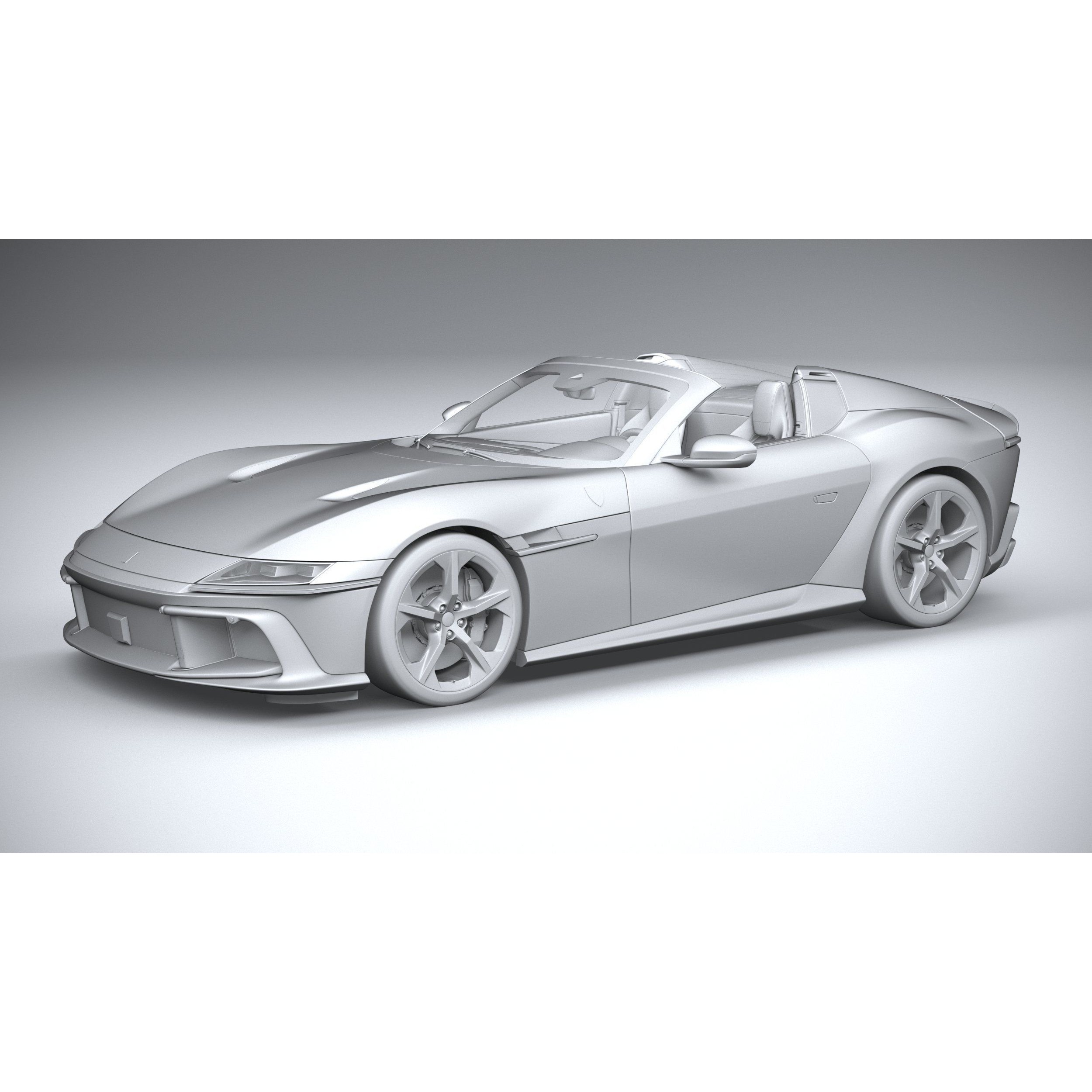 Ferrari 12Cilindri Spider 2025 - High-Poly 3D Model - View 21