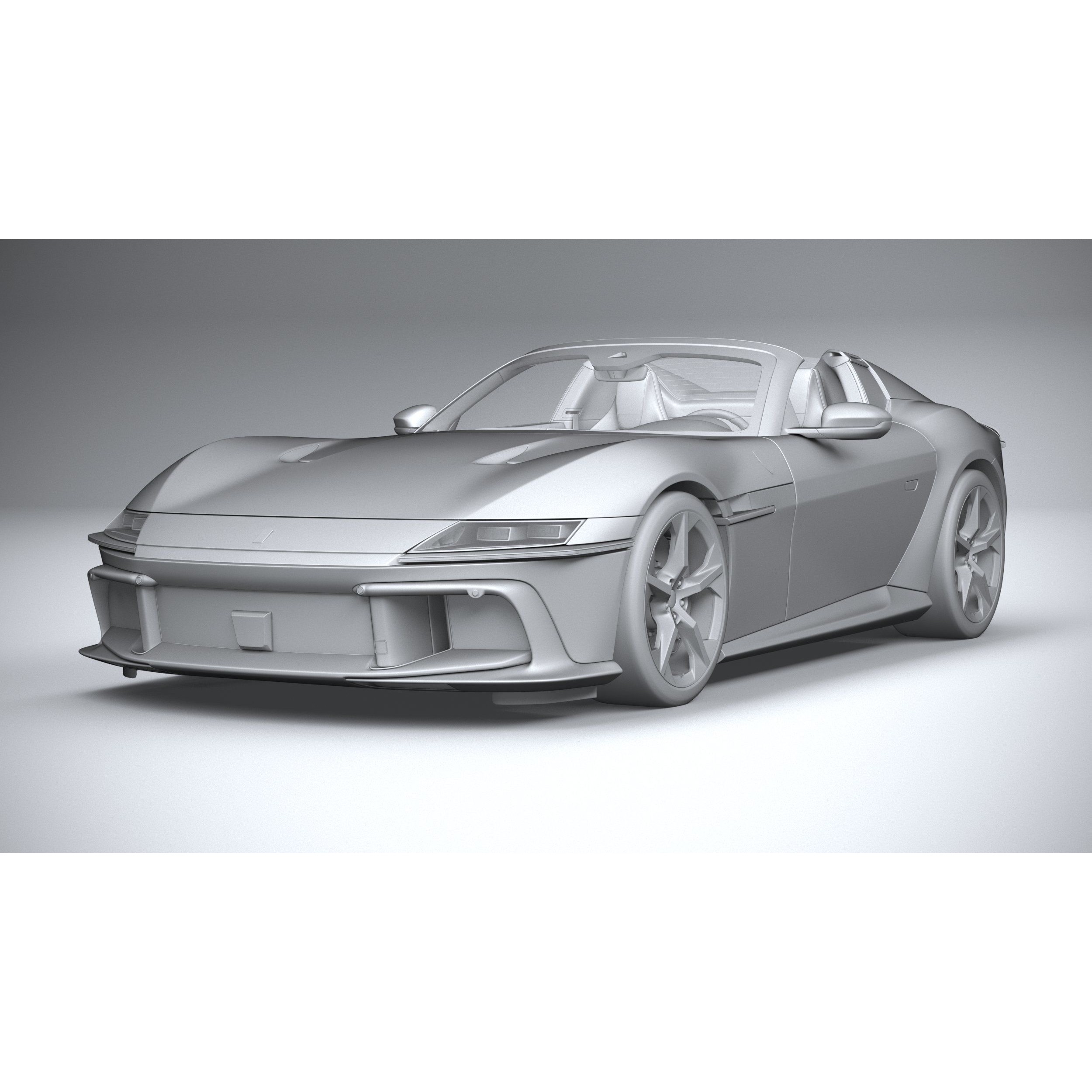 Ferrari 12Cilindri Spider 2025 - High-Poly 3D Model - View 22