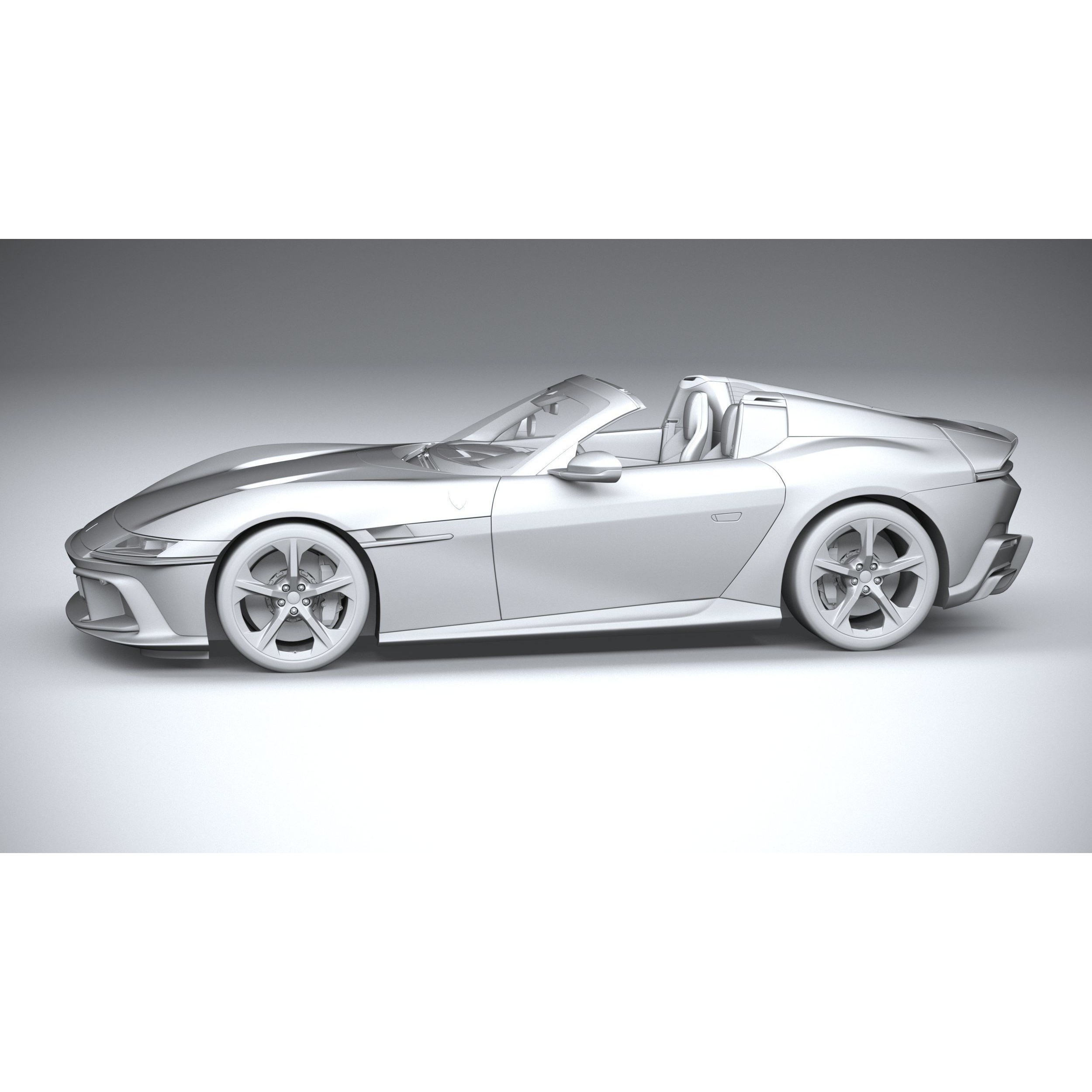 Ferrari 12Cilindri Spider 2025 - High-Poly 3D Model - View 24