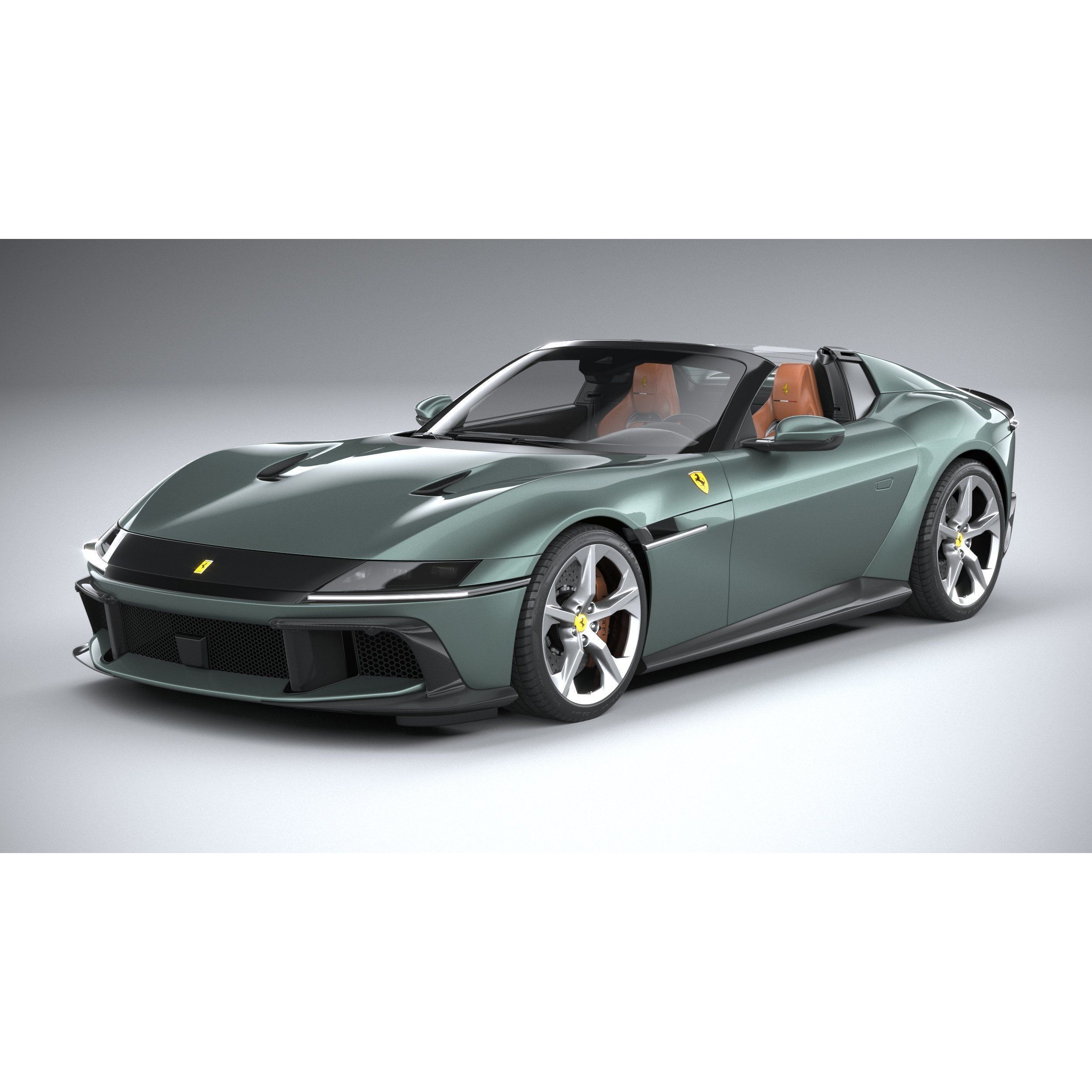 Ferrari 12Cilindri Spider 2025 - High-Poly 3D Model - View 3