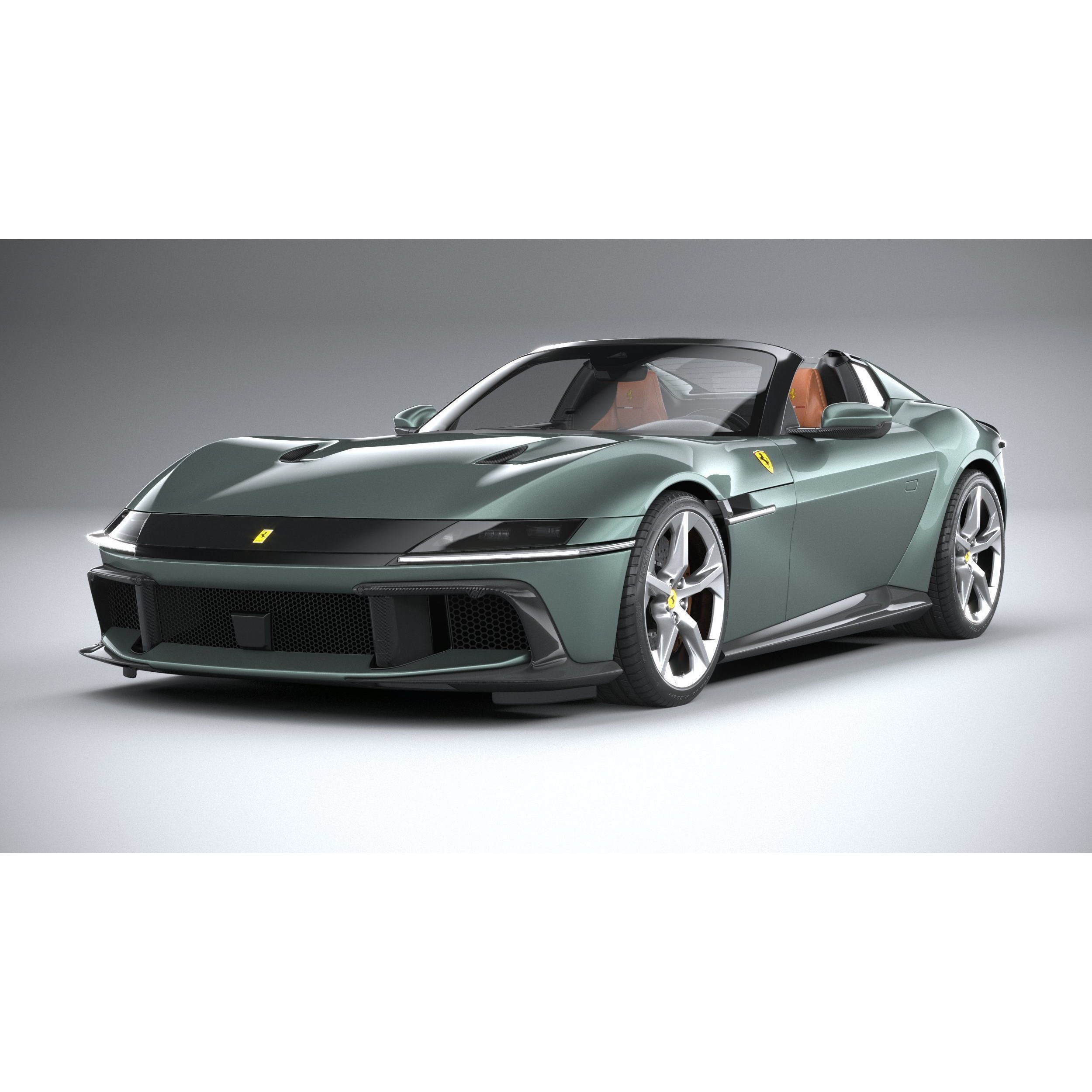 Ferrari 12Cilindri Spider 2025 - High-Poly 3D Model - View 4