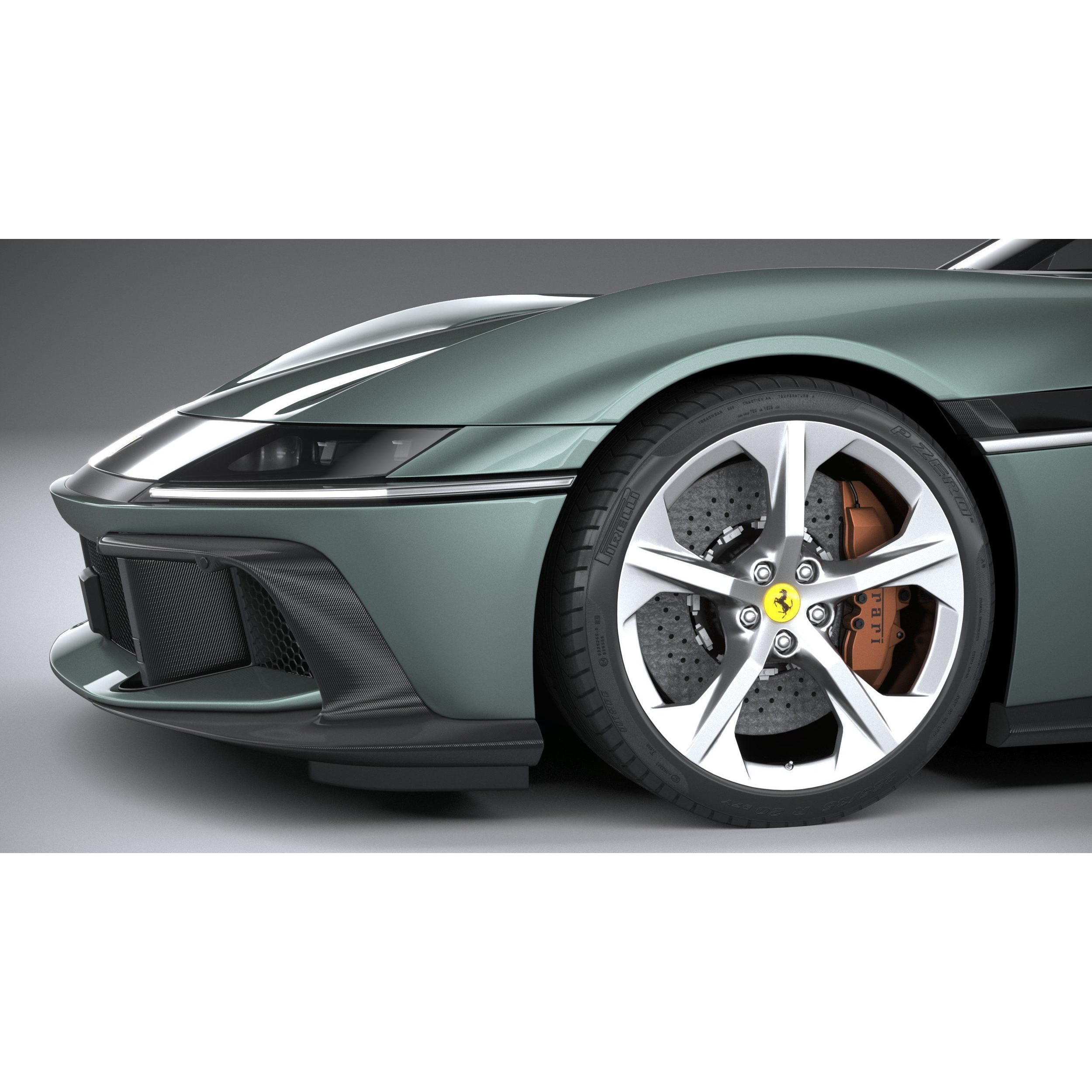 Ferrari 12Cilindri Spider 2025 - High-Poly 3D Model - View 5