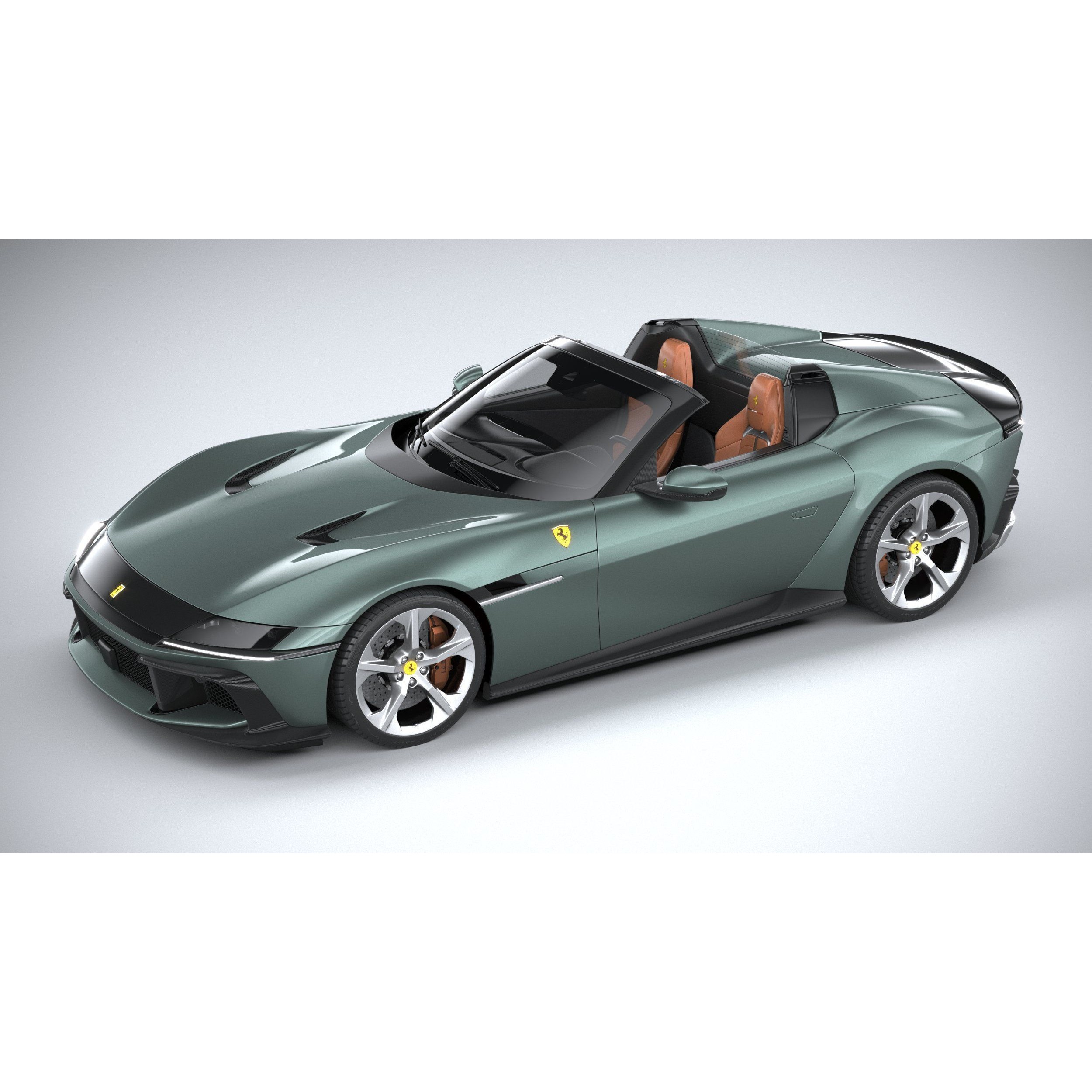 Ferrari 12Cilindri Spider 2025 - High-Poly 3D Model - View 9