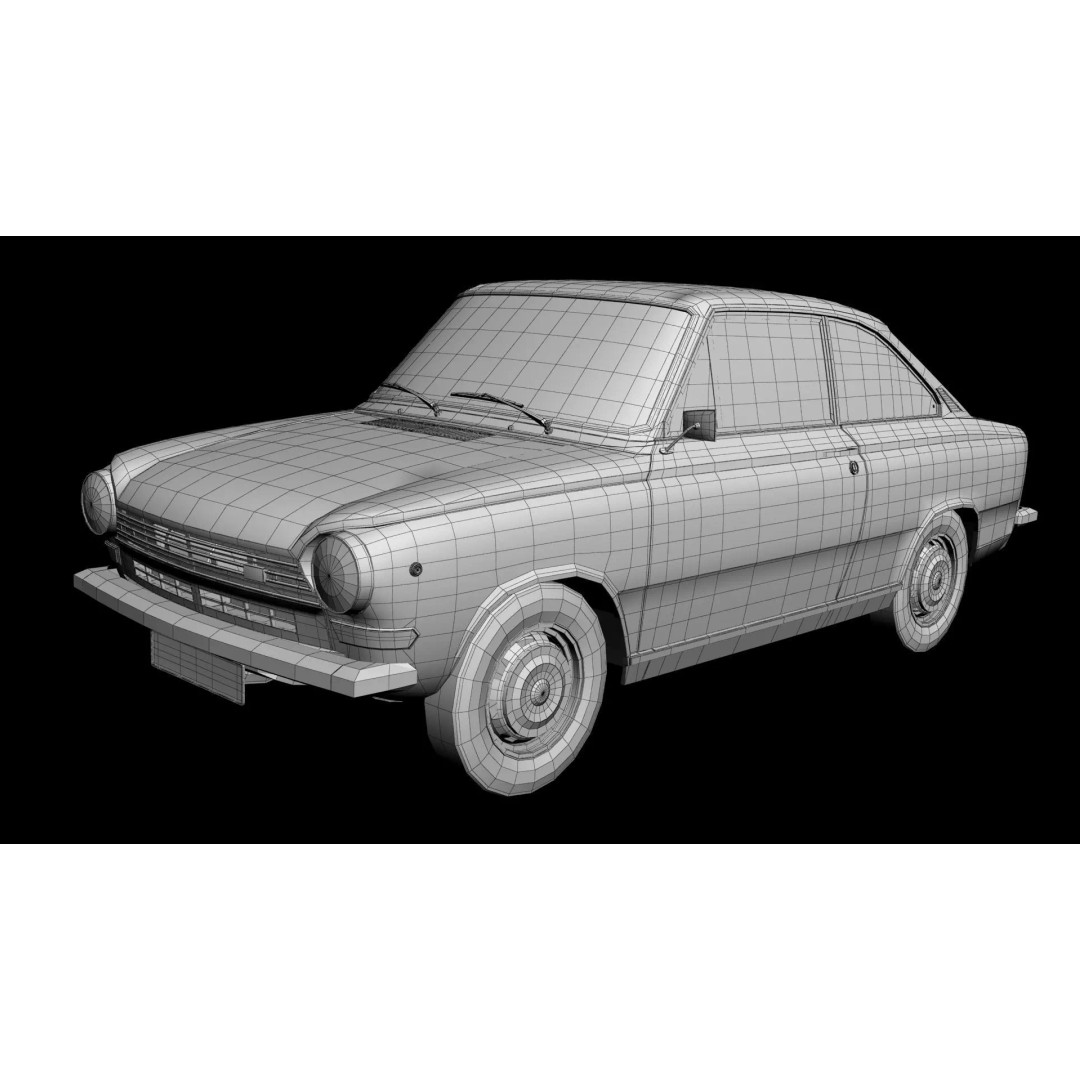 DAF 55 Coupe 3D Model – High Poly Antique Car Asset, FBX - View 15