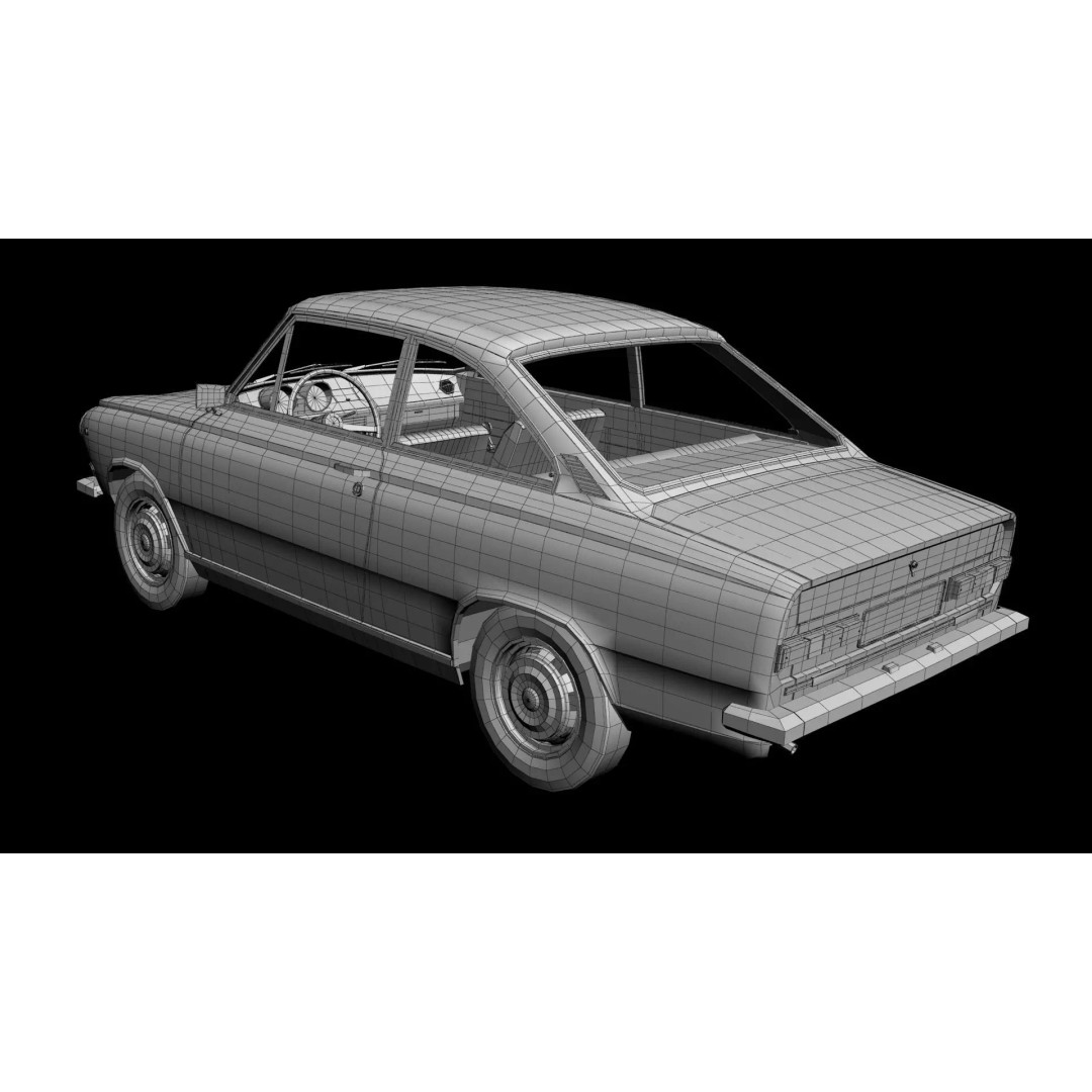 DAF 55 Coupe 3D Model – High Poly Antique Car Asset, FBX - View 17