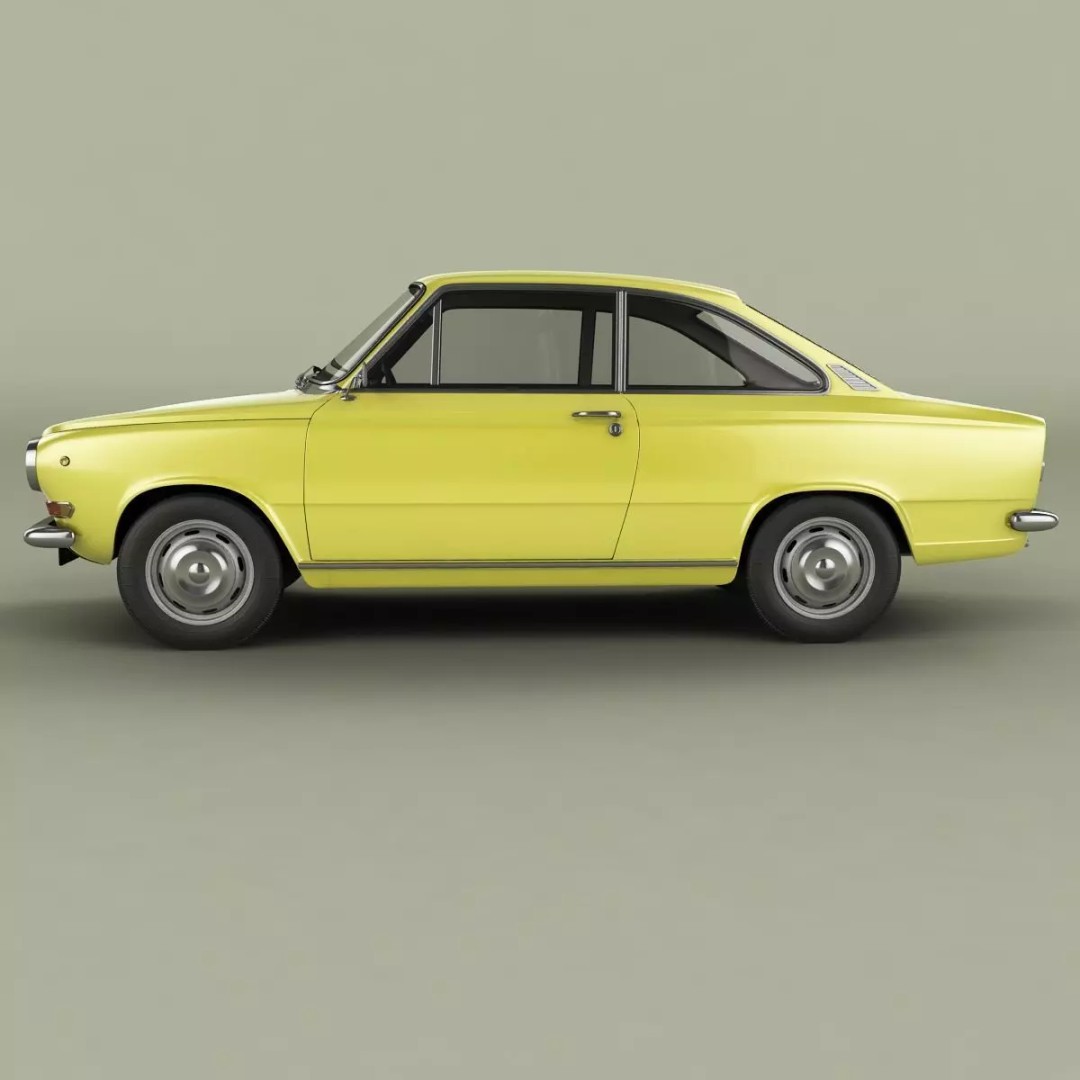 DAF 55 Coupe 3D Model – High Poly Antique Car Asset, FBX - View 3
