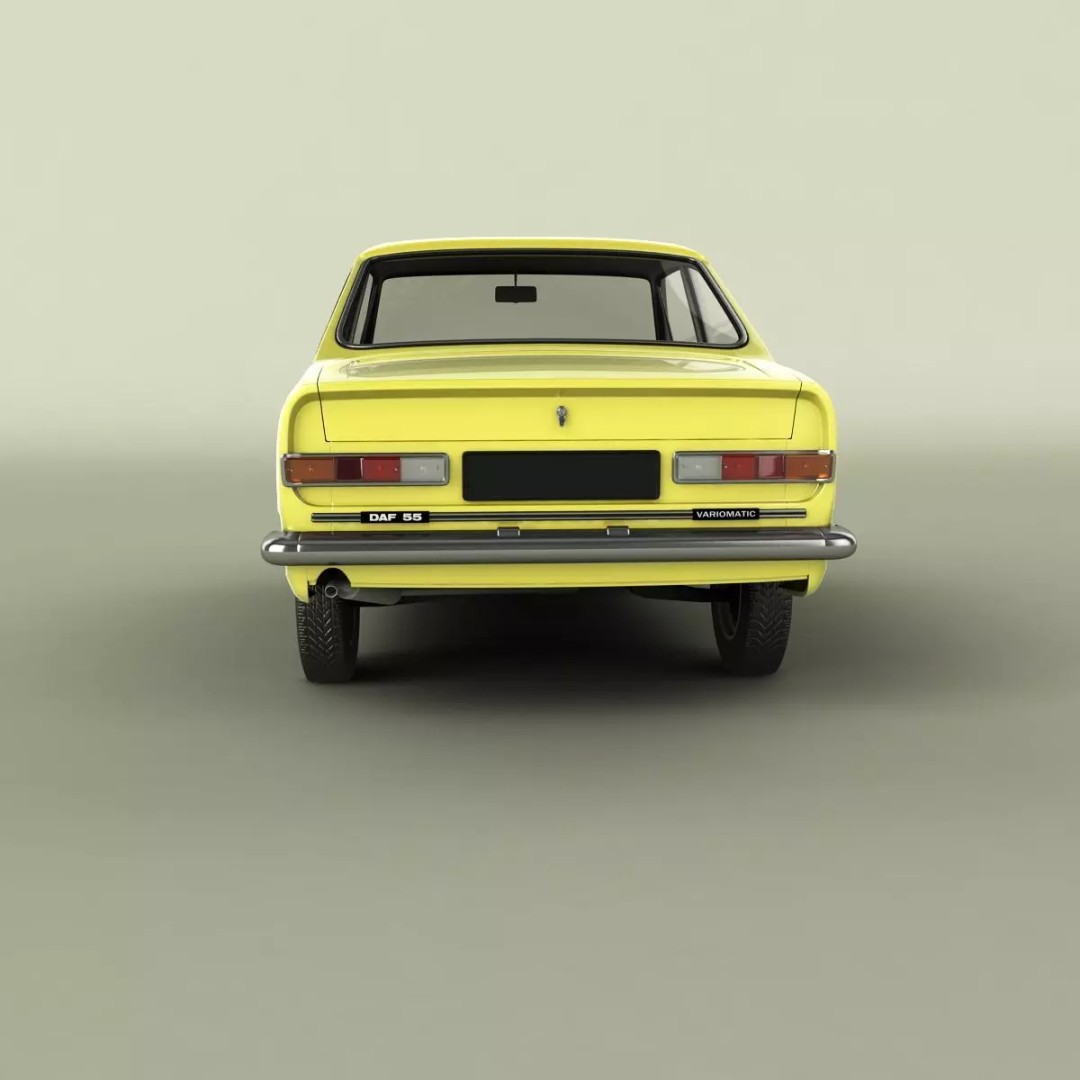 DAF 55 Coupe 3D Model – High Poly Antique Car Asset, FBX - View 5