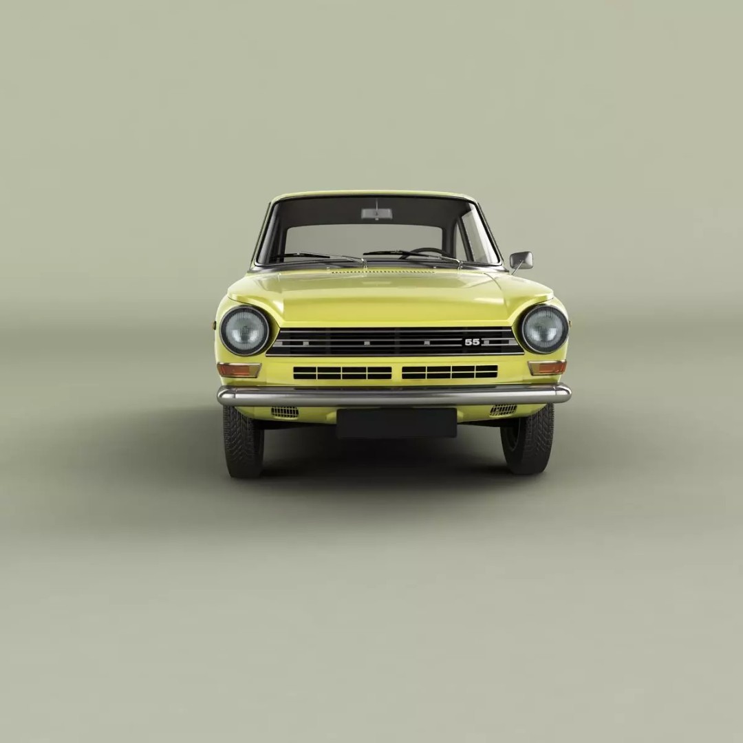 DAF 55 Coupe 3D Model – High Poly Antique Car Asset, FBX - View 6