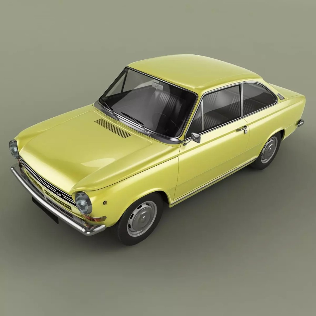 DAF 55 Coupe 3D Model – High Poly Antique Car Asset, FBX - View 7